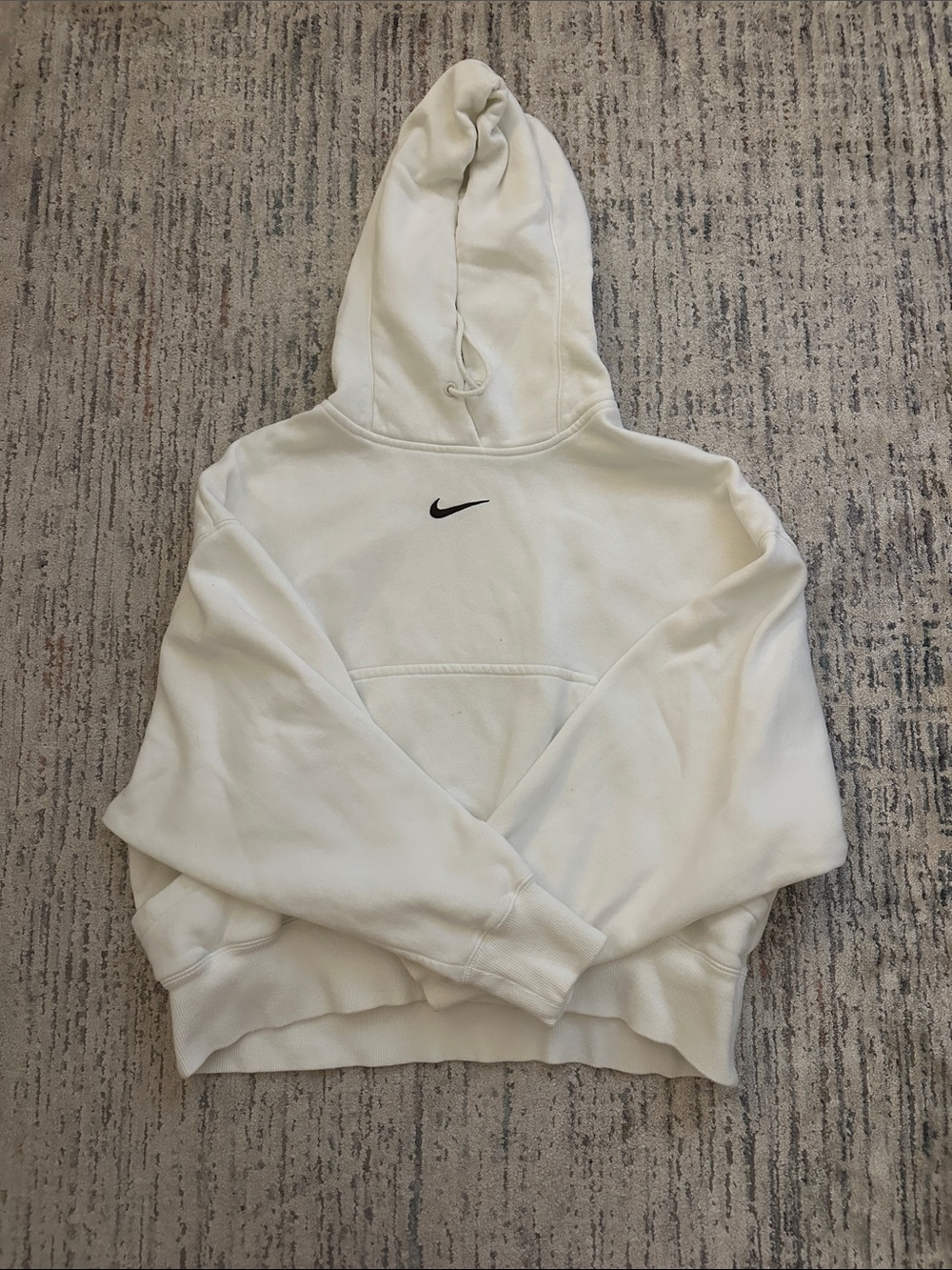 Nike Cream Pullover Hoodie with Black Swoosh